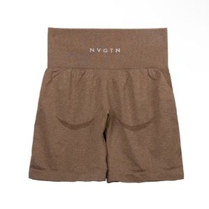 Brown NVGTN gym shorts scrunch